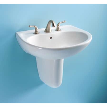 Toto Lavatory Sink, U-Shaped Pedestal, 22-7/8" LHT241G#01